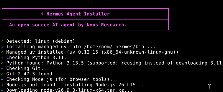 Installing Hermes Agent